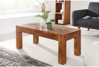 Table basse 100 cm en bois d'acacia coloris ciré naturel