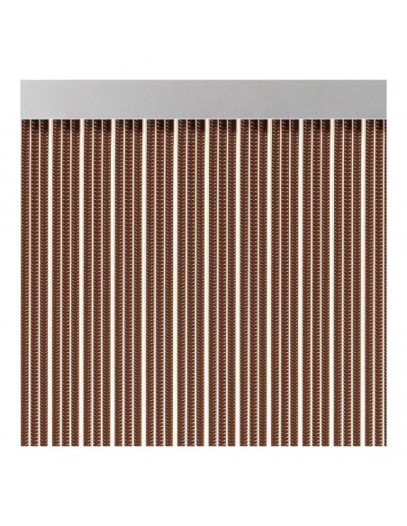 Rideau Acudam S-350 Portes Marron Extérieur PVC Aluminium Bandes 90 x 210 cm