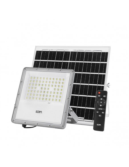 Projecteur EDM Télécommande Panneau solaire photovoltaïque 200 W 1500 Lm 35 x 35 cm 23,8 x 23,3 x 4,3 cm (6500 K)