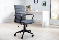 Chaise de bureau professionnel design coloris gris avec roulettes