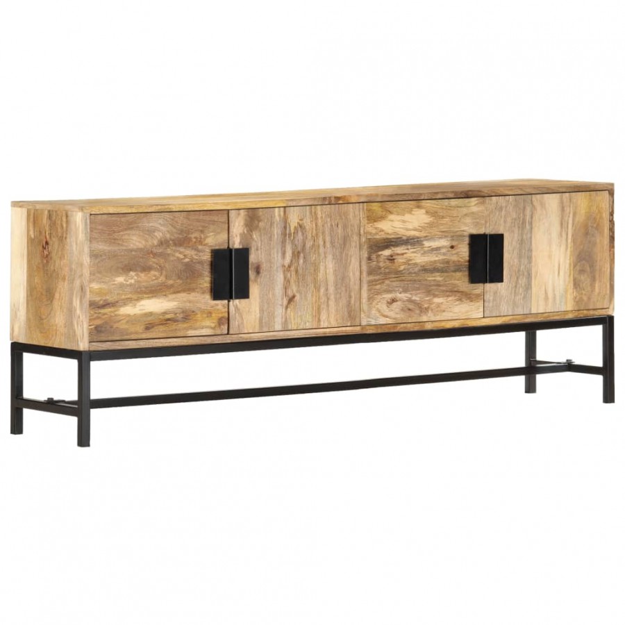 Meuble TV 140x30x50 cm Bois massif de manguier