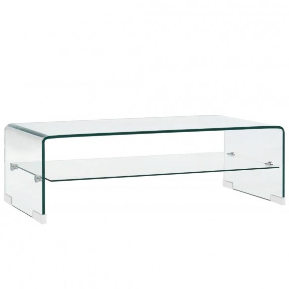 Table basse Clair 98 x 45 x 31 cm Verre trempé