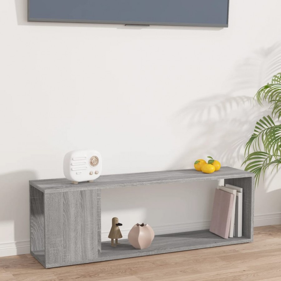 Meuble TV Sonoma gris 100x24x32 cm Bois d'ingénierie