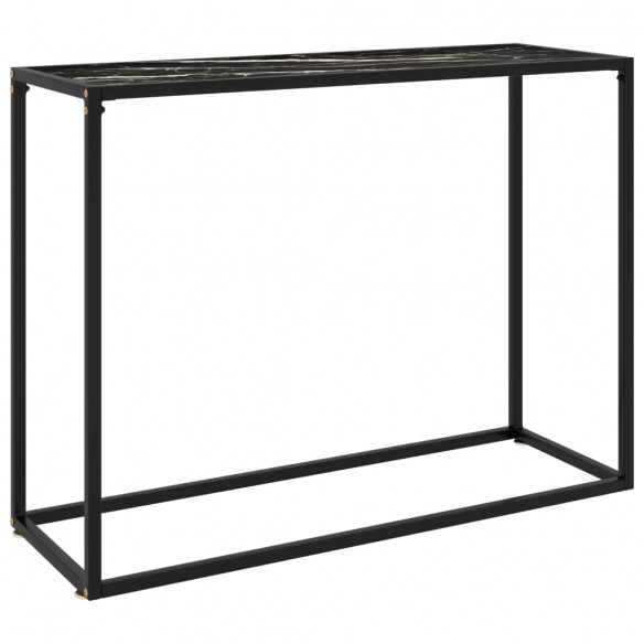 Table console Noir 100x35x75 cm Verre trempé