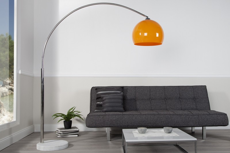 Lampadaire extensible 175-205cm coloris orange