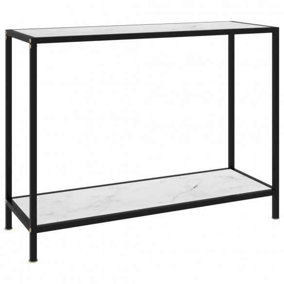 Table console Blanc 100x35x75 cm Verre trempé