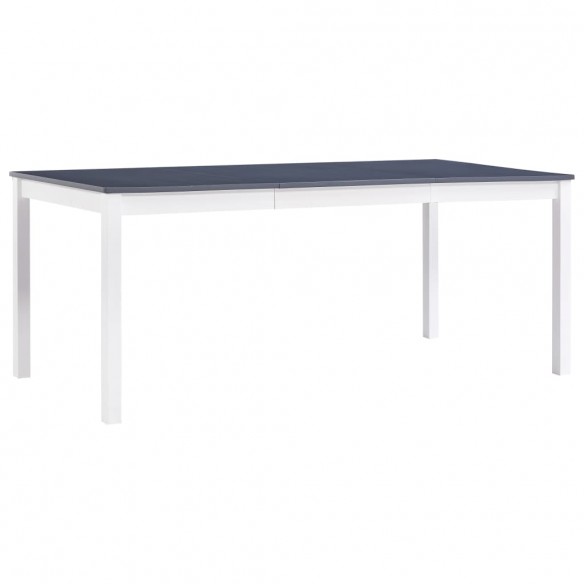 Table de salle à manger Blanc et gris 180 x 90 x 73 cm Pin