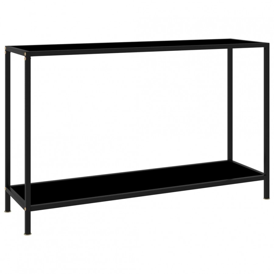 Table console Noir 120x35x75 cm Verre trempé