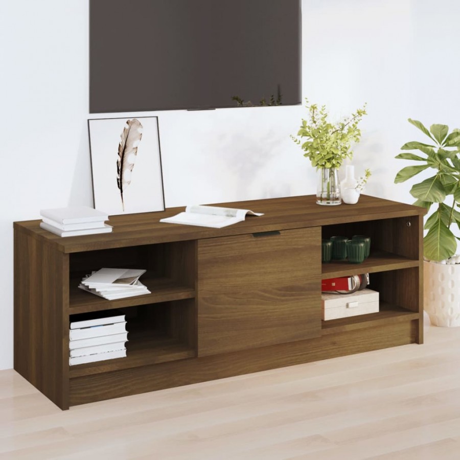 Meuble TV Chêne marron 102x35,5x36,5 cm Bois d'ingénierie