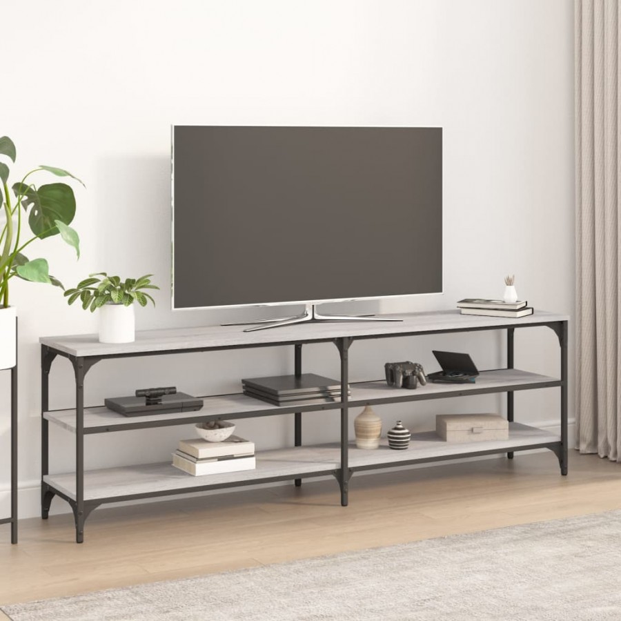 Meuble TV sonoma gris 160x30x50 cm bois d'ingénierie