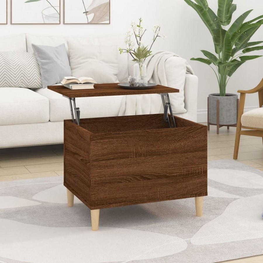 Table basse Chêne marron 60x44,5x45 cm Bois d'ingénierie