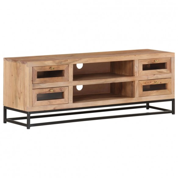 Meuble TV 110x30x40 cm Bois d'acacia massif