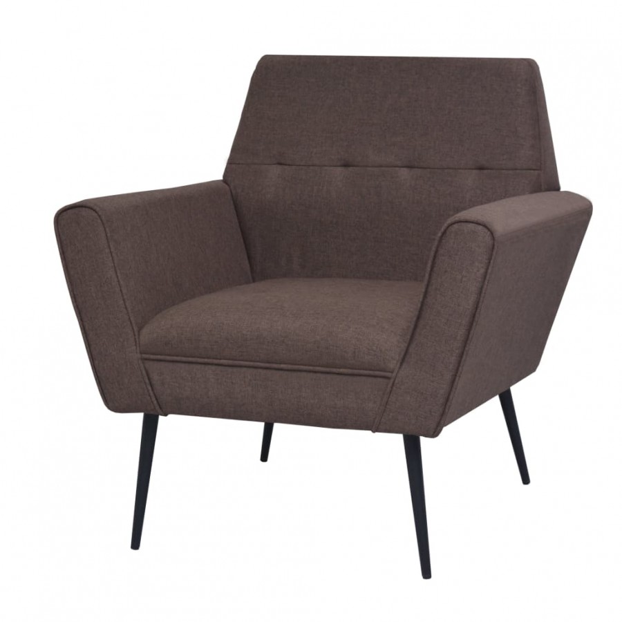 Fauteuil Marron Acier et tissu