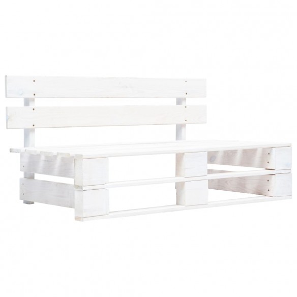 Banc palette de jardin bois gris blanc