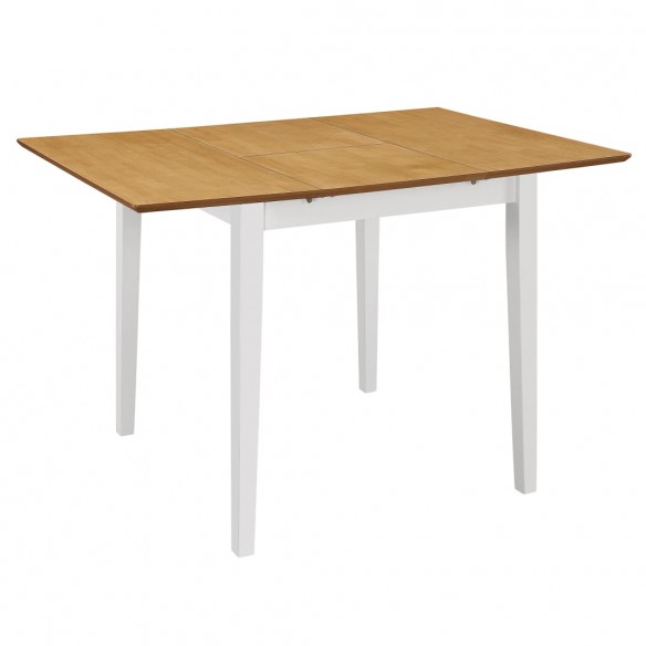 Table à dîner extensible Blanc (80-120) x 80 x 74 cm MDF