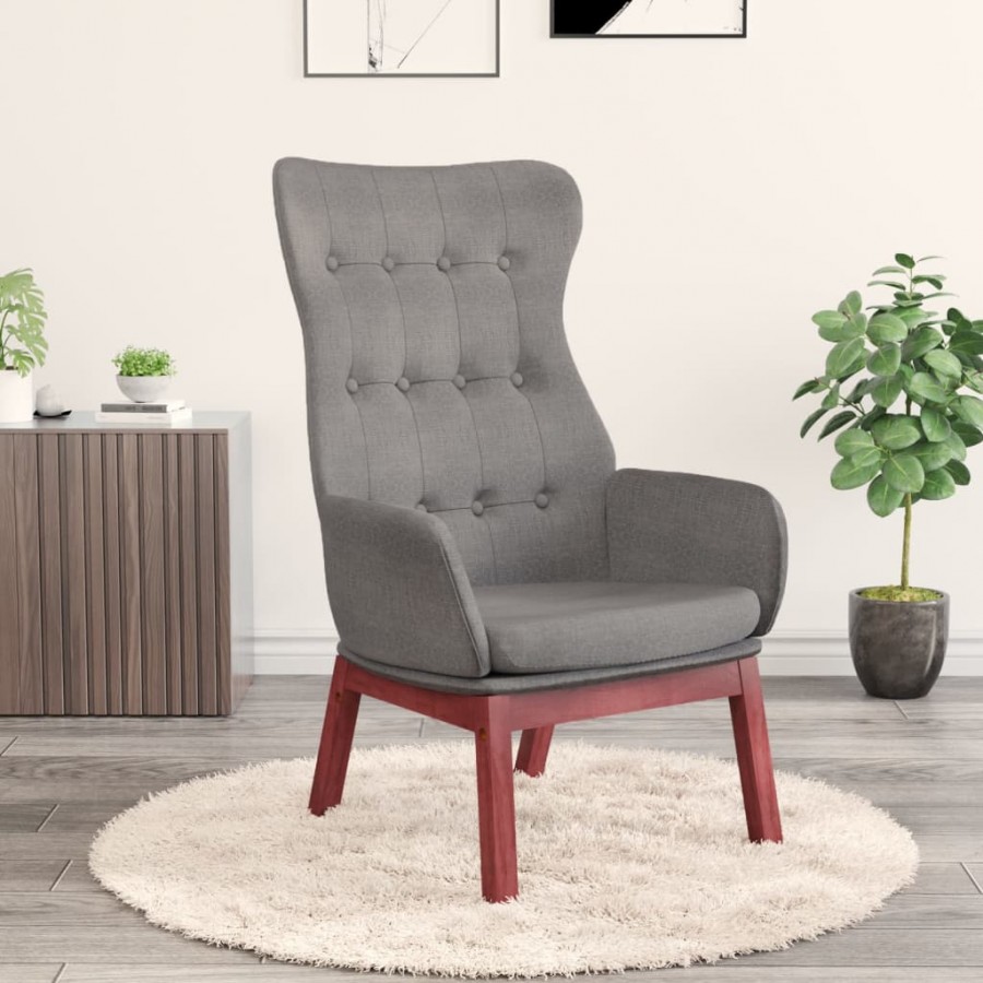 Chaise de relaxation Gris clair Tissu