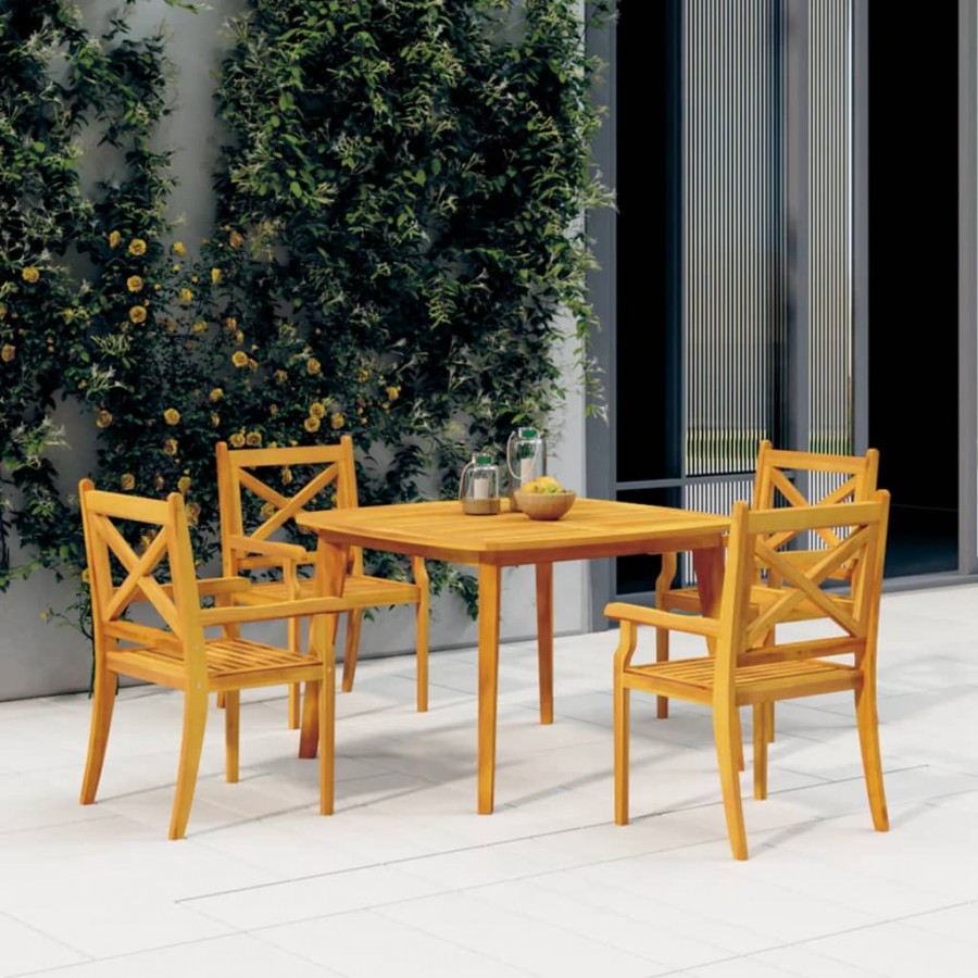 Table de jardin 110x110x75 cm Bois d'acacia solide