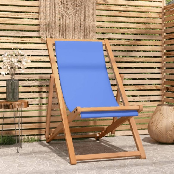 Chaise de terrasse Teck 56 x 105 x 96 cm Bleu