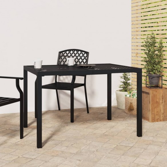 Table de jardin anthracite 110x80x72 cm acier