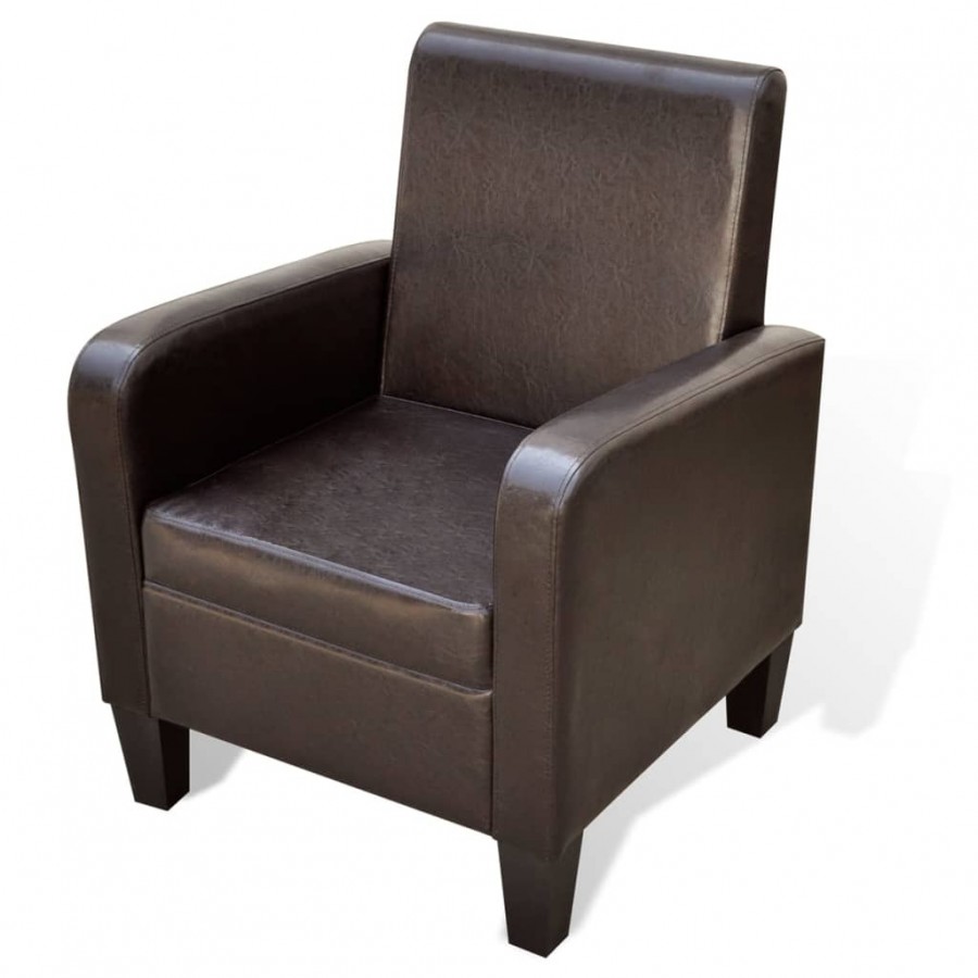 Fauteuil Marron Similicuir