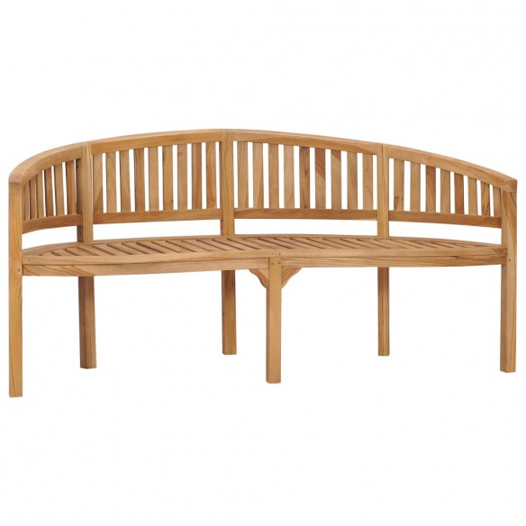 Banc de jardin en forme de banane 180 cm Bois de teck solide