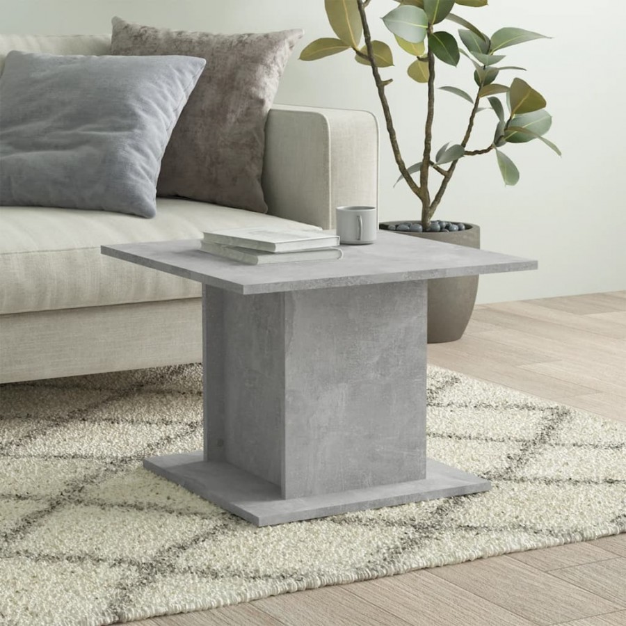 Table basse Gris béton 55,5x55,5x40 cm Aggloméré