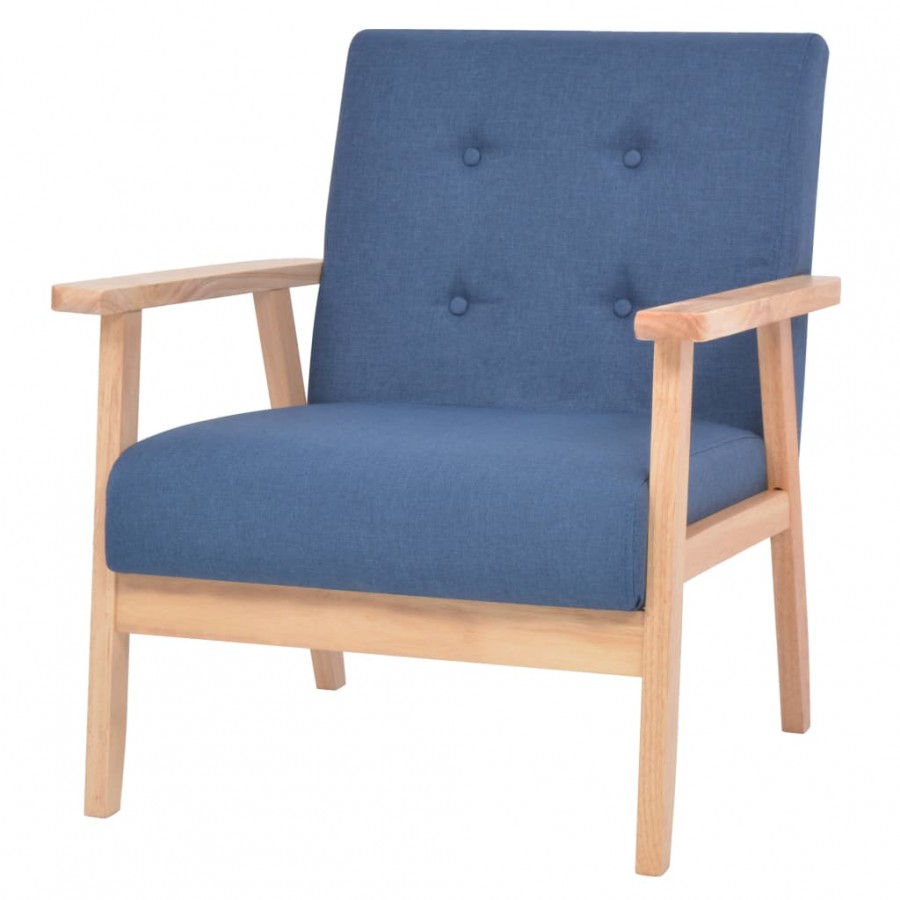 Fauteuil Bleu Tissu