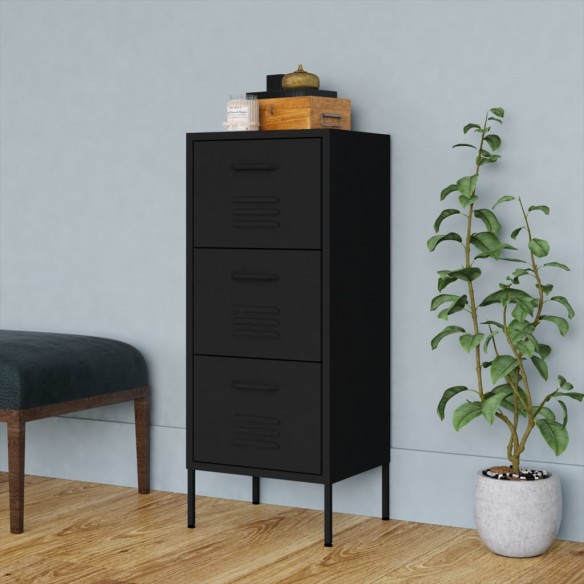 Armoire de rangement Noir 42,5x35x101,5 cm Acier