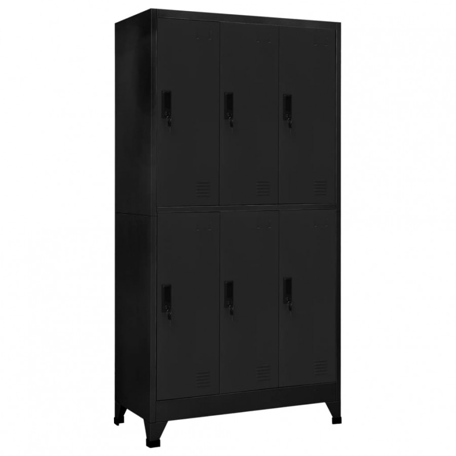 Armoire à casiers Noir 90x45x180 cm Acier