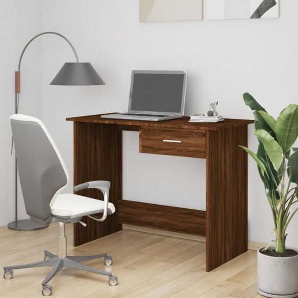 Bureau Chêne marron 100x50x76 cm Bois d'ingénierie