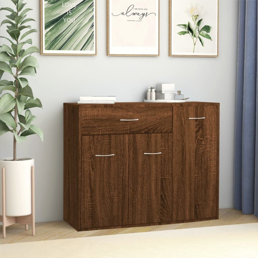 Buffet Chêne marron 88x30x70 cm Bois d'ingénierie