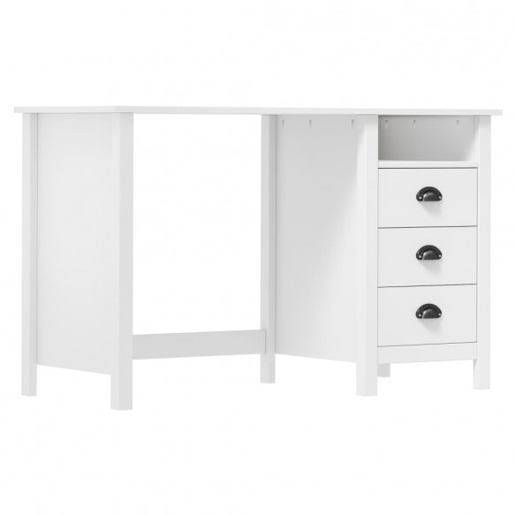 Bureau Hill avec 3 tiroirs 120x50x74 cm Bois pin massif