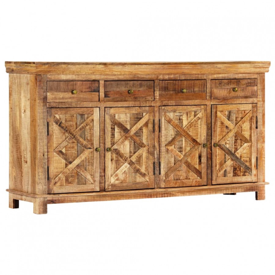 Buffet avec 4 tiroirs 160 x 40 x 85 cm Bois massif de manguier