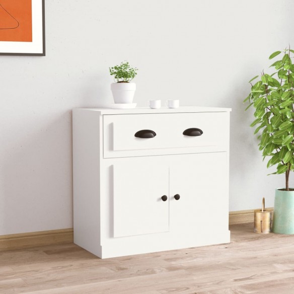 Buffet blanc 70x35,5x67,5 cm bois d'ingénierie