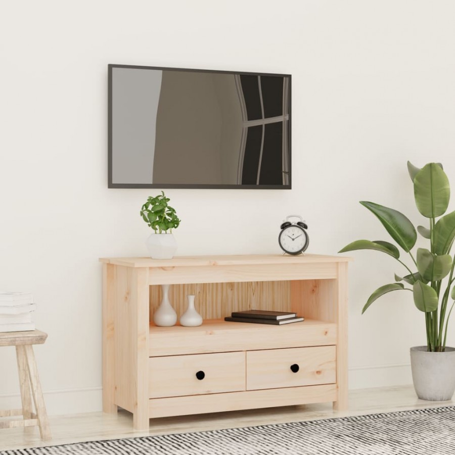 Meuble TV 79x35x52 cm Bois de pin massif