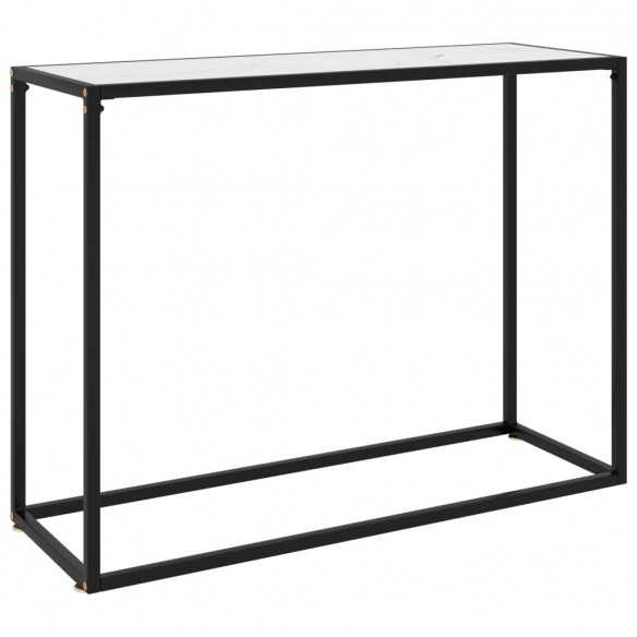 Table console Blanc 100x35x75 cm Verre trempé