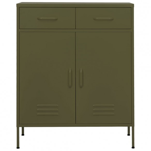 Armoire de rangement Vert olive 80x35x101,5 cm Acier