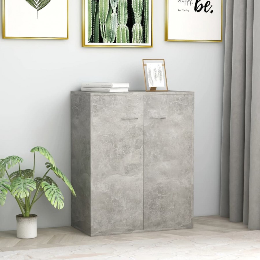 Buffet Gris béton 60 x 30 x 75 cm Aggloméré