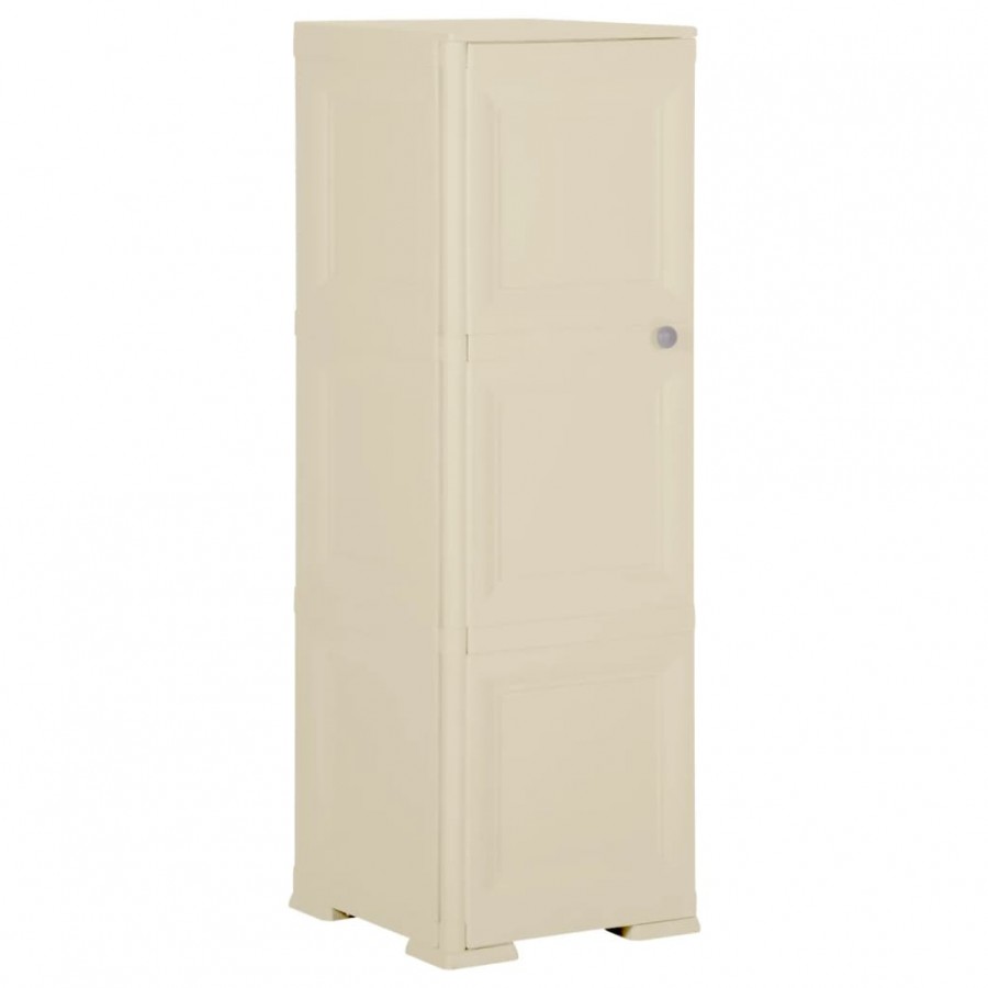 Armoire plastique 40x43x125 cm design de bois blanc angora