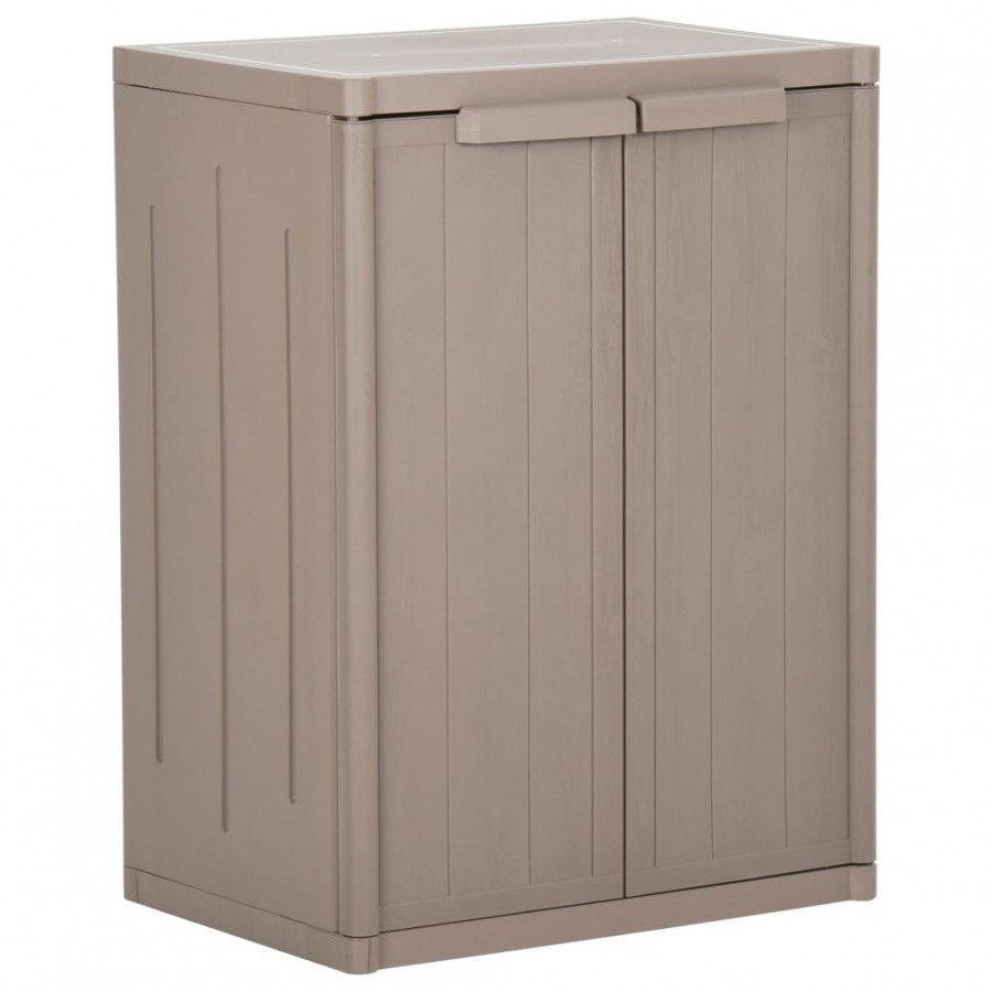 Armoire de rangement jardin Marron 65x45x88cm PP Aspect de bois