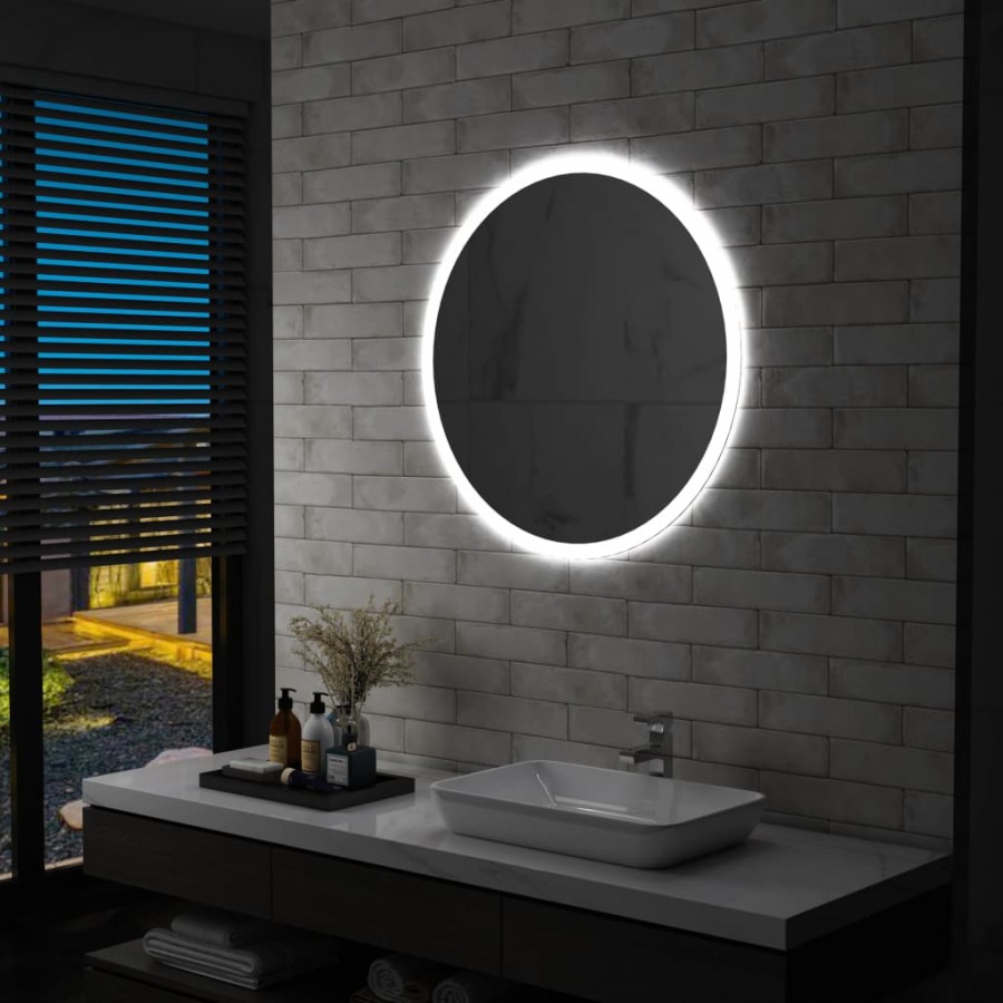 Miroir à LED pour salle de bain 80 cm