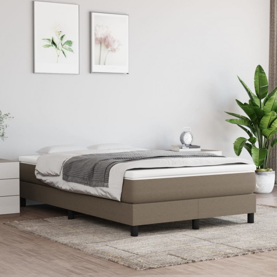 Matelas de lit à ressorts ensachés Taupe 120x200x20 cm Tissu