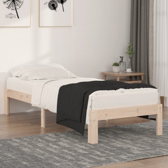 Cadre de lit bois massif 75x190 cm petit simple