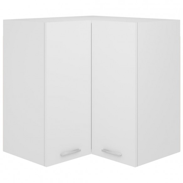 Armoire d'angle suspendue Blanc 57x57x60 cm Aggloméré