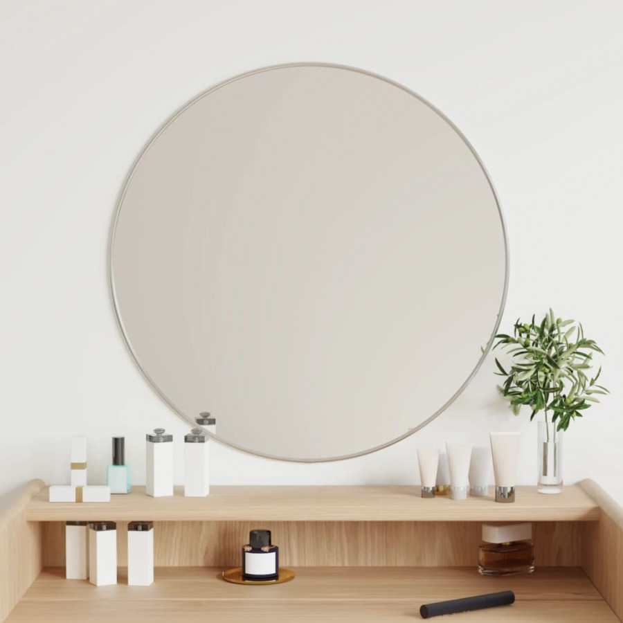 Miroir mural Argenté Ø 60 cm Rond