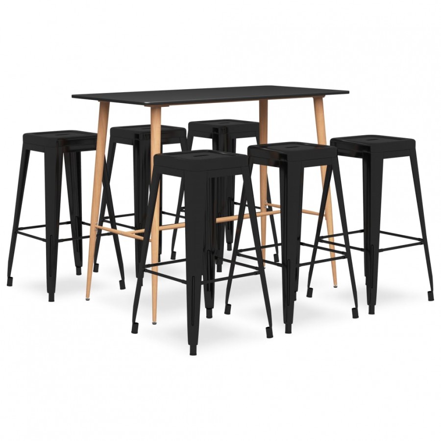 Ensemble de bar 7 pcs Noir