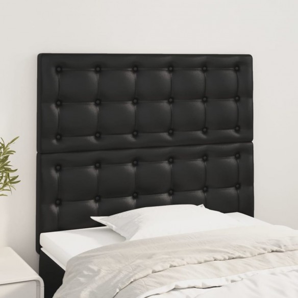 Têtes de lit 2 pcs Noir 80x5x78/88 cm Similicuir