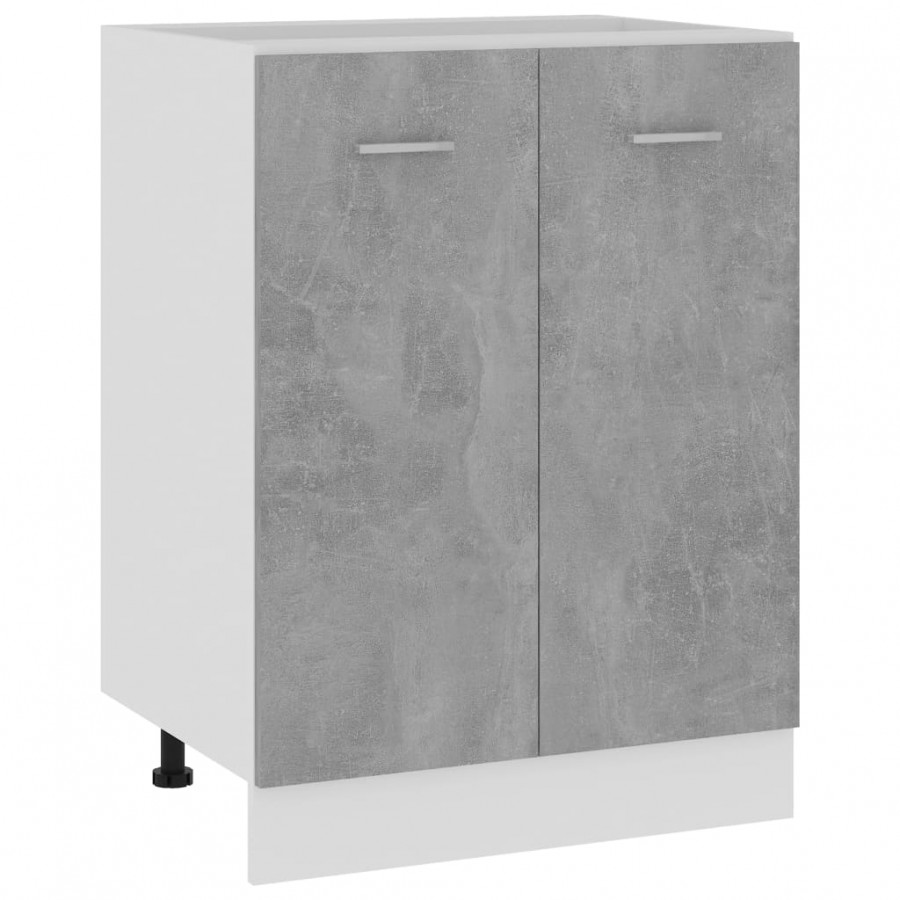 Armoire de plancher Gris béton 60x46x81,5 cm Aggloméré