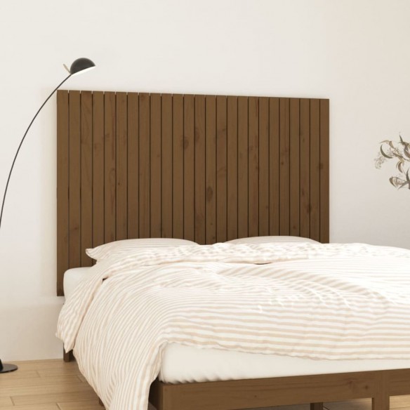 Tête de lit murale Marron miel 159,5x3x110cm Bois massif de pin