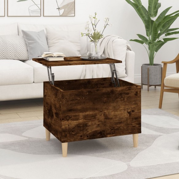 Table basse Chêne fumé 60x44,5x45 cm Bois d'ingénierie